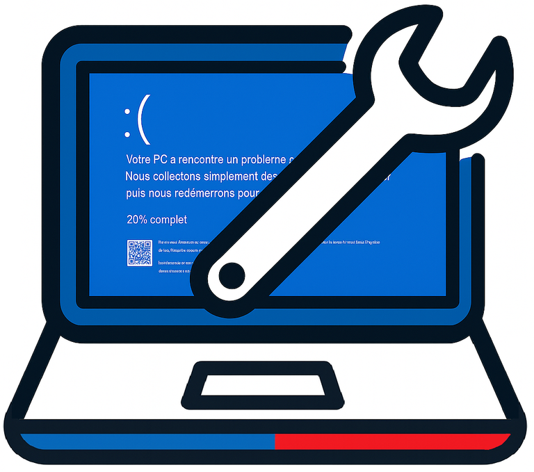 réparation résolution de problème de l'écran bleu dell